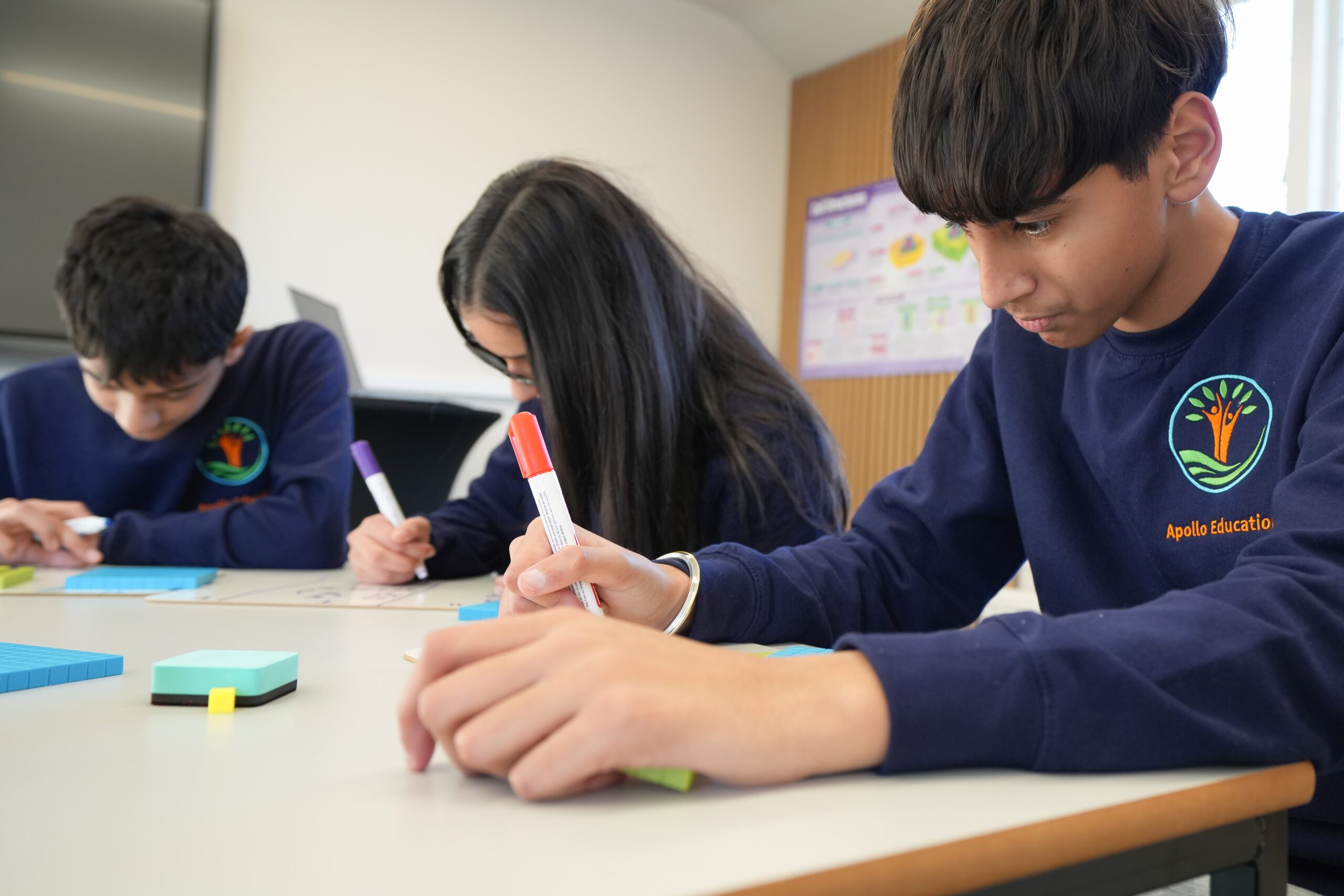 Learners supported in a calm environment